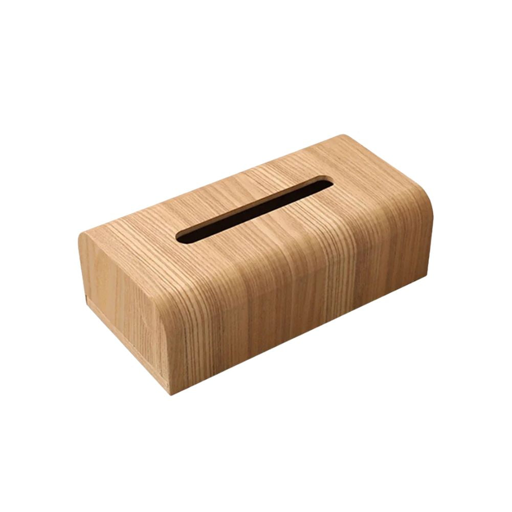 Tissue Box Walnut Wood Desktop Holder Classic Home Decor Storage Case