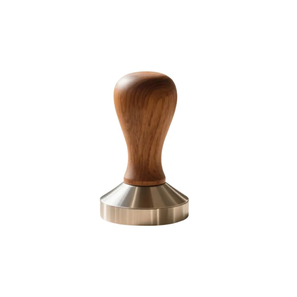 Coffee Tamper 58mm Espresso Press with Solid Wood Handle and 304 Stainless Steel Base