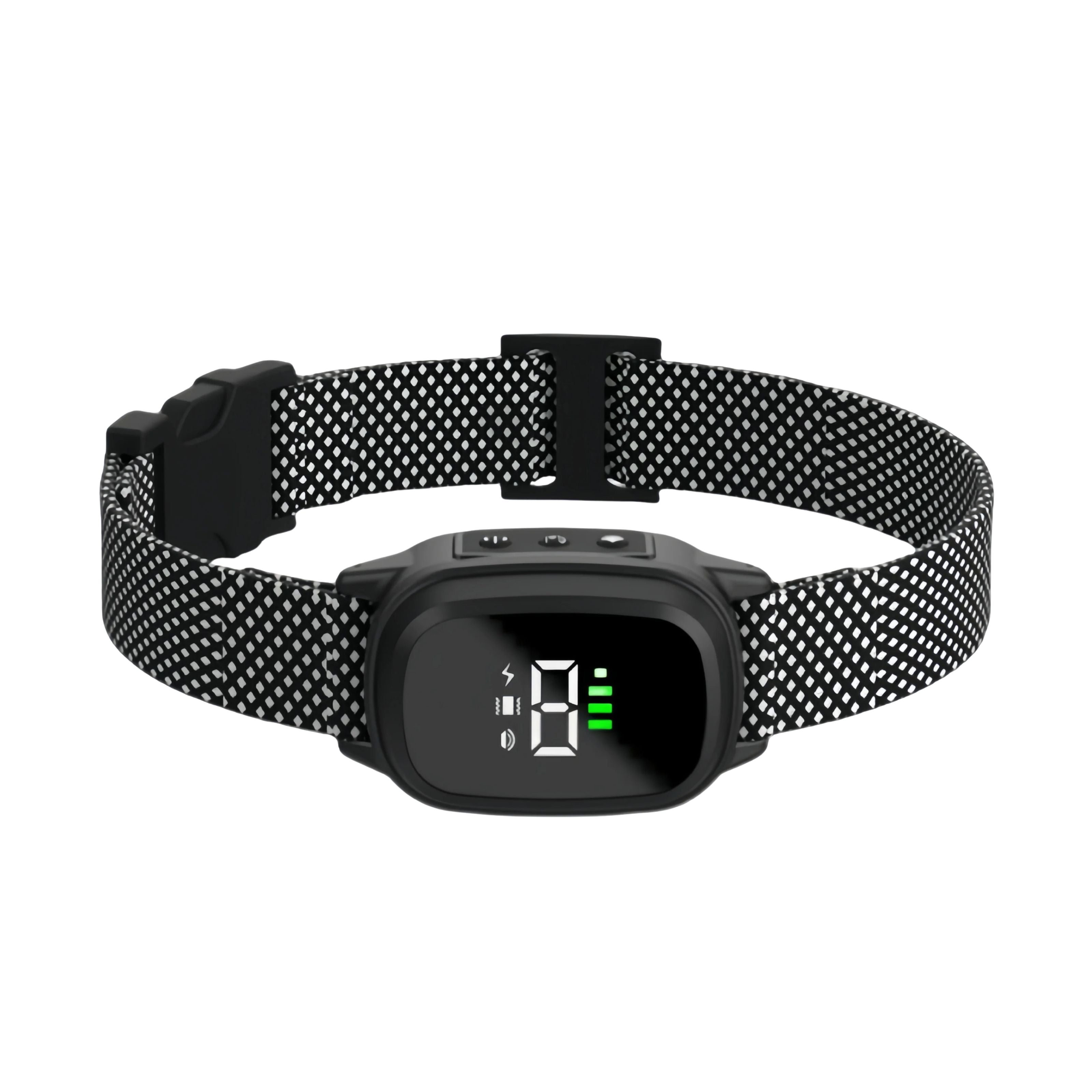 Dog Training Collar Rechargeable Automatic Bark Detection Adjustable Fit - Black