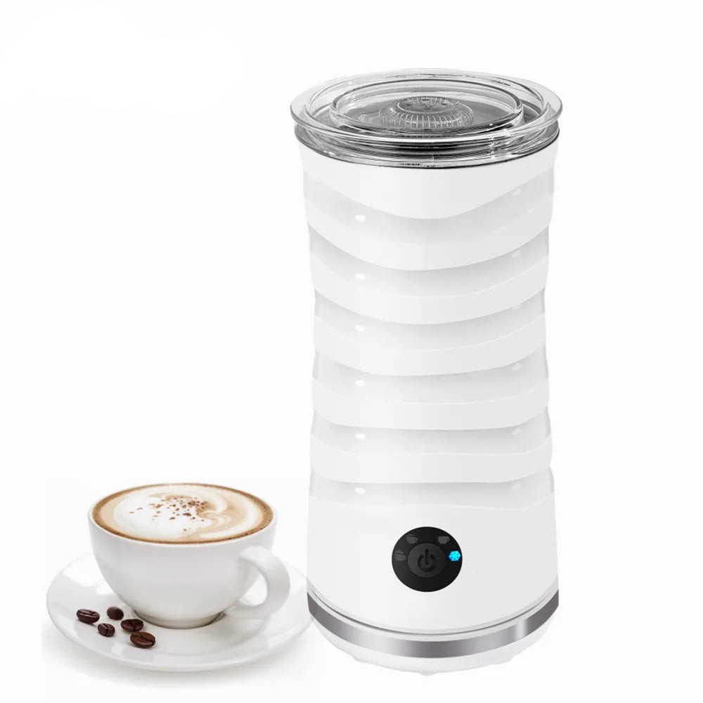 Electric Milk Frother 4-in-1 Automatic Hot and Cold Foam Maker – White