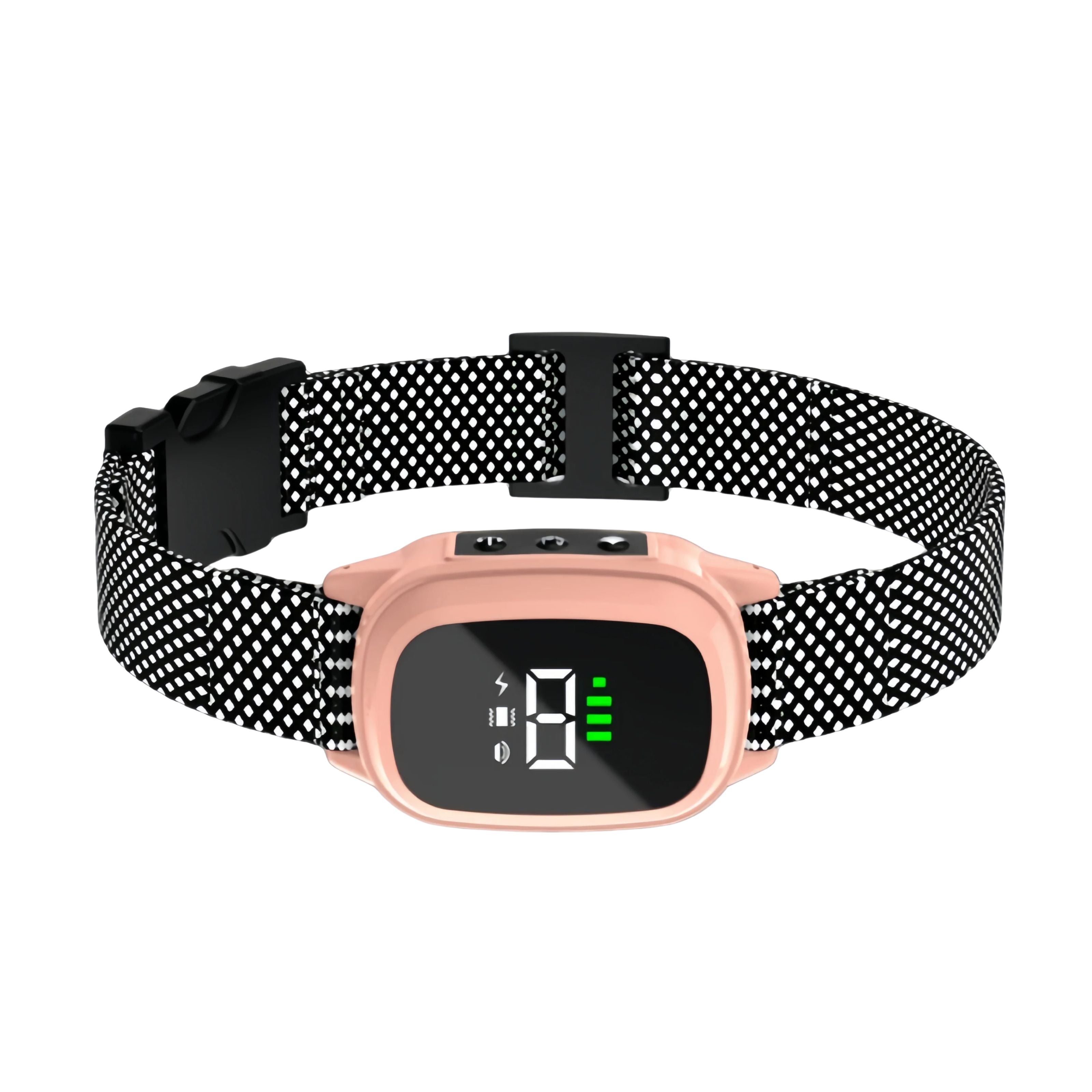 Dog Training Collar Rechargeable Automatic Bark Detection Adjustable Fit - Pink