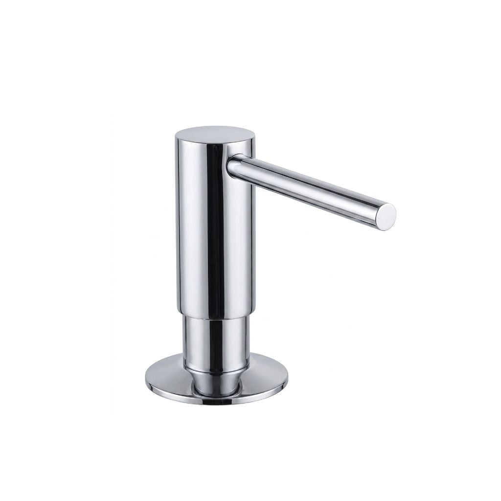 Built In Kitchen Sink Soap Dispenser with 500ml Bottle Brass Pump Liquid Soap Dispenser Kit - Black