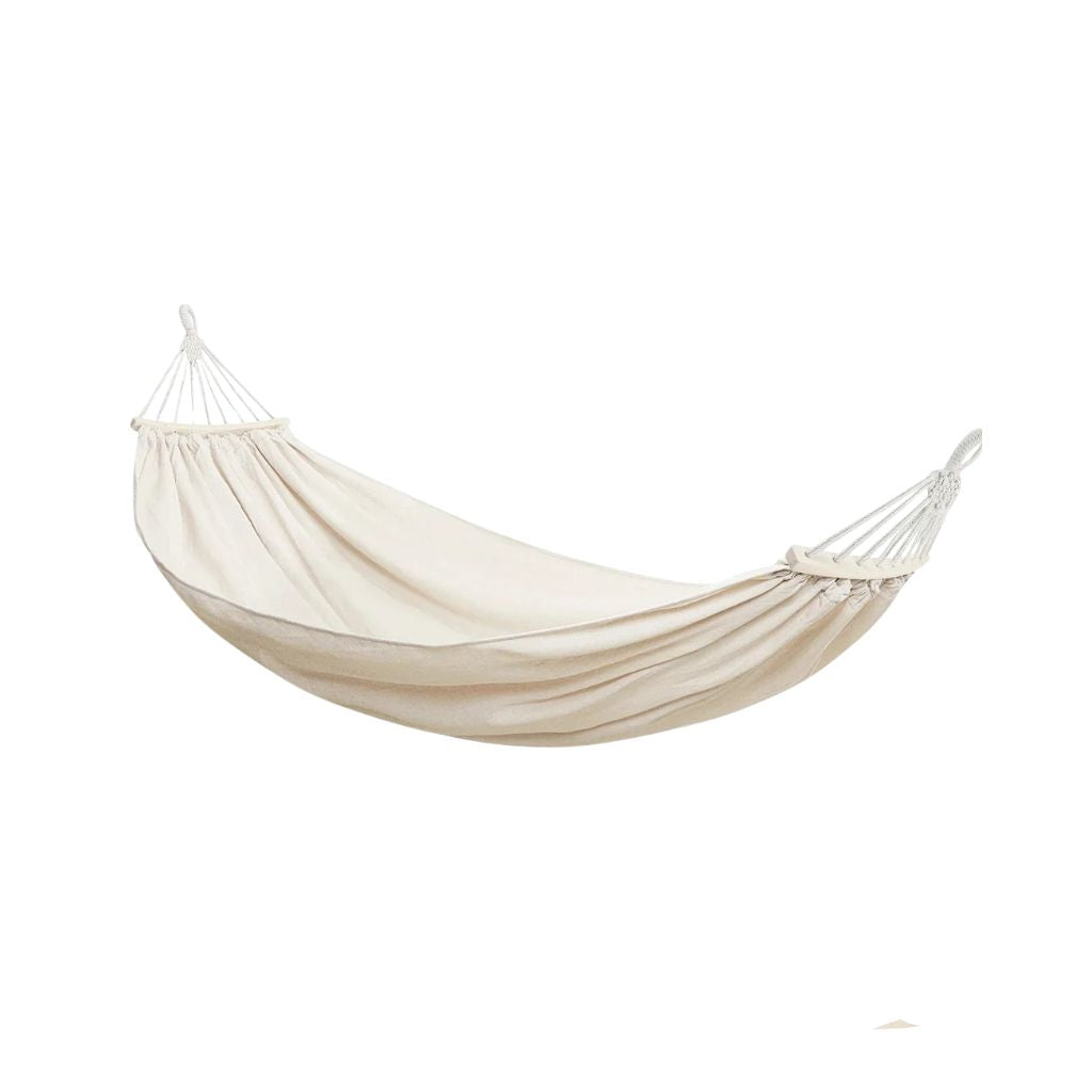 Hammock Chair Portable Canvas Hanging Swing Bed Durable Fabric Outdoor Hammock - Beige