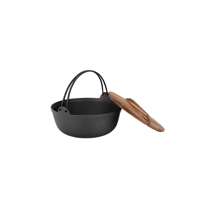 Cast Iron Dutch Oven 25cm Camping Cooking Pot with Lid