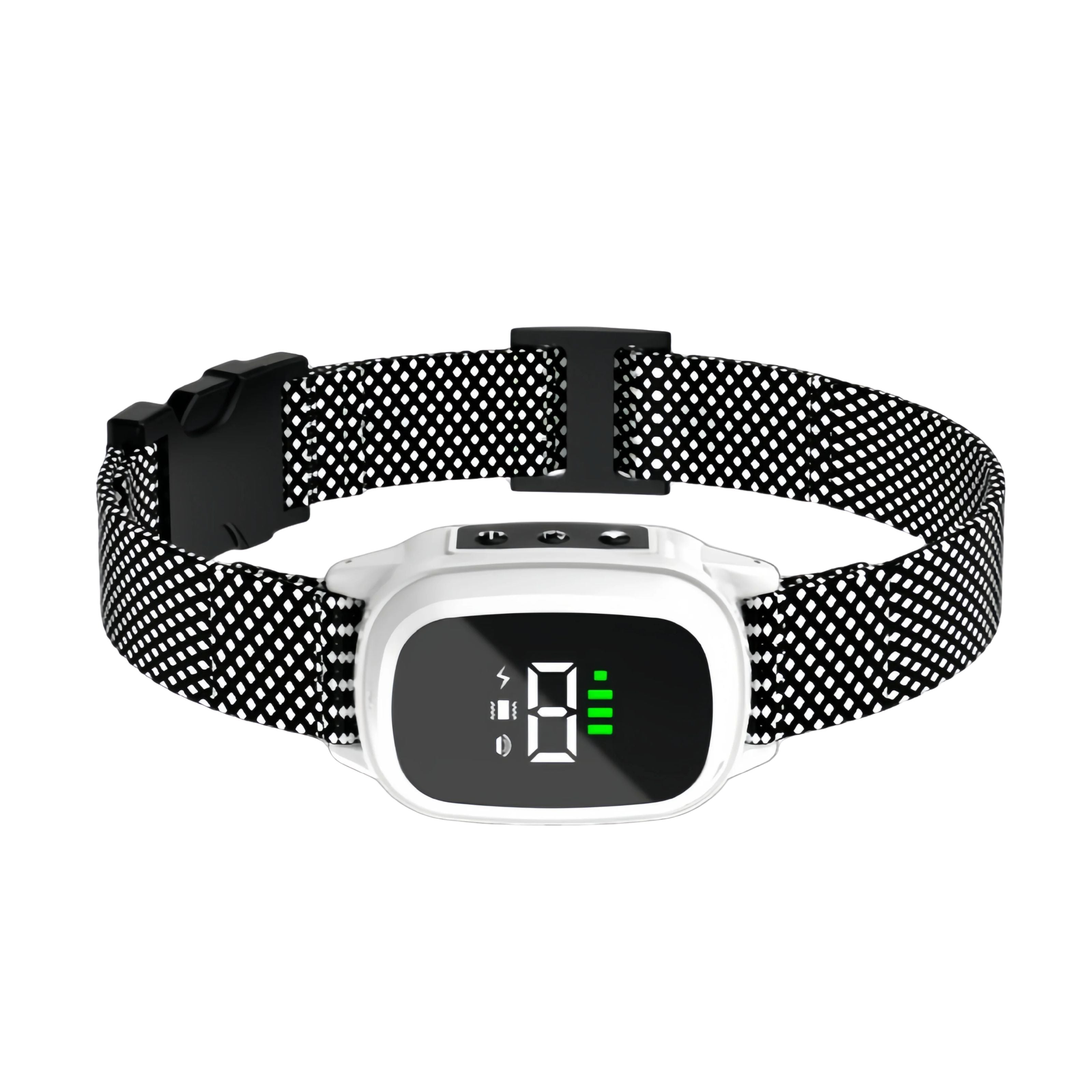 Dog Training Collar Rechargeable Automatic Bark Detection Adjustable Fit - White