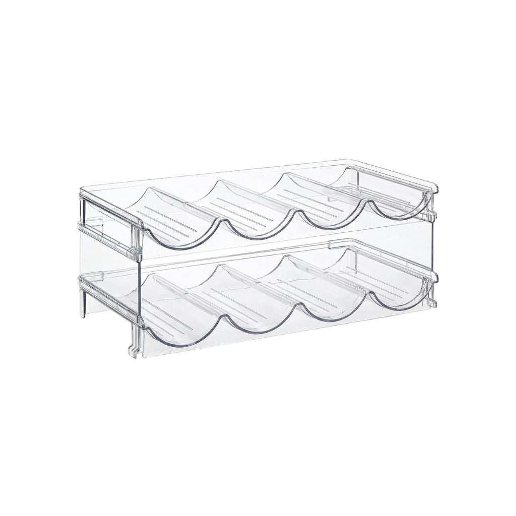 Water Bottle Rack 2 Tier Stackable PET Storage Holder