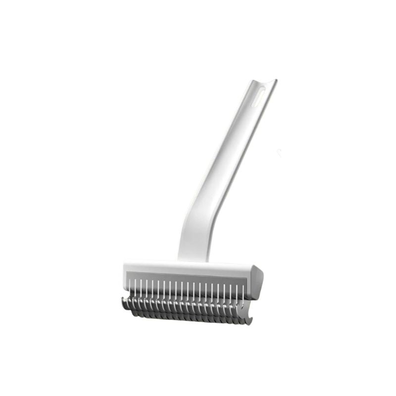 Pet Grooming Comb Detangling Brush for Long Hair Cats and Dogs - White