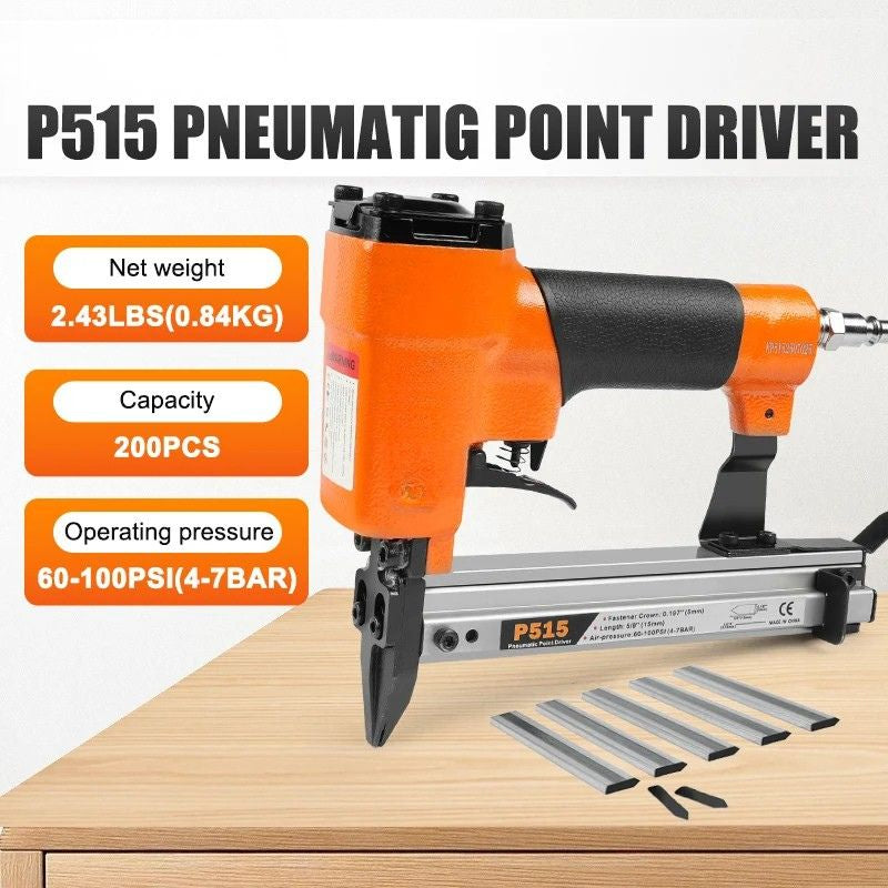 Pneumatic Nail Gun Heavy Duty 15mm Frame Fastening Tool with 1000 Nails