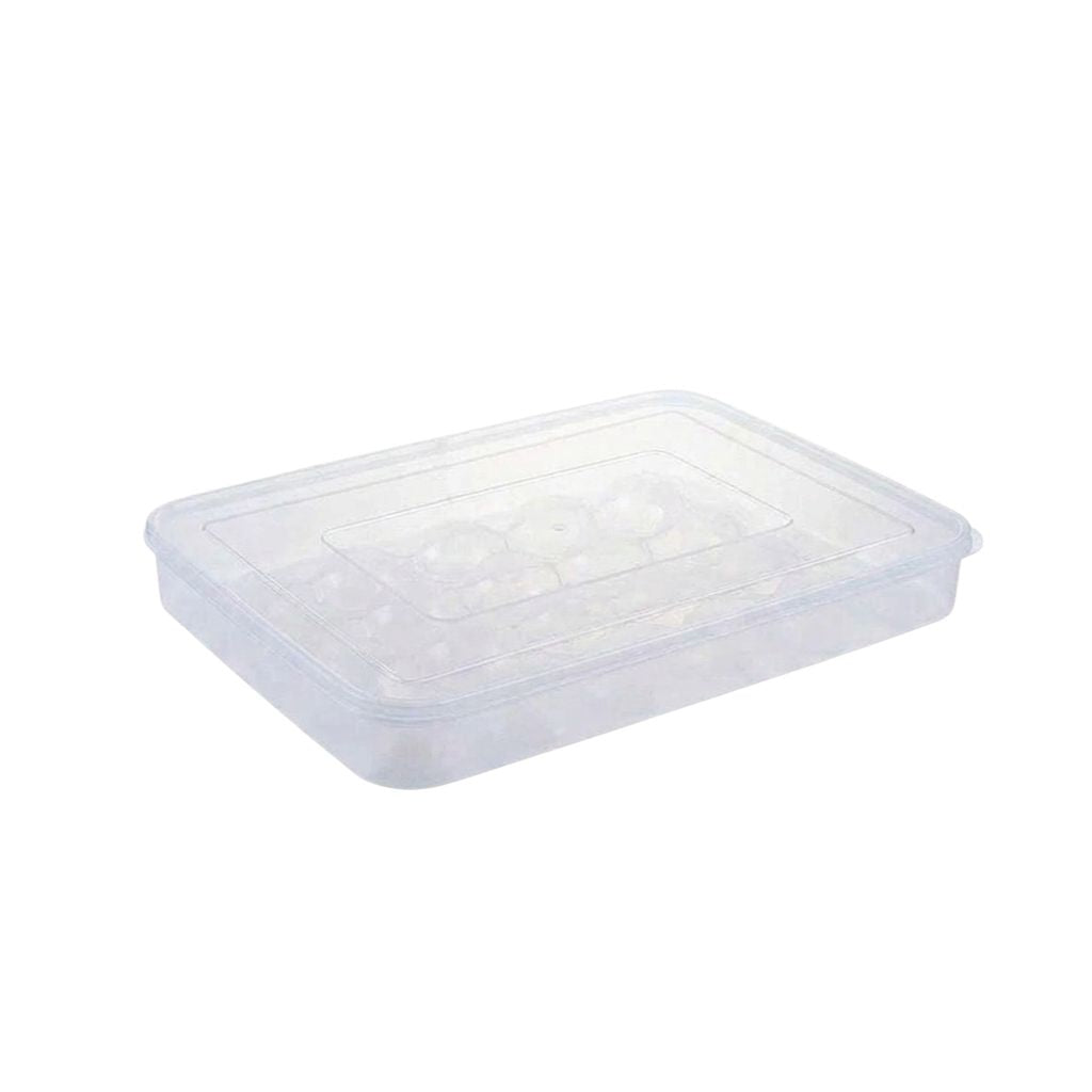 Egg Storage Box 30 Slot Refrigerator Organiser with Lid Portable Reusable Freshness Container