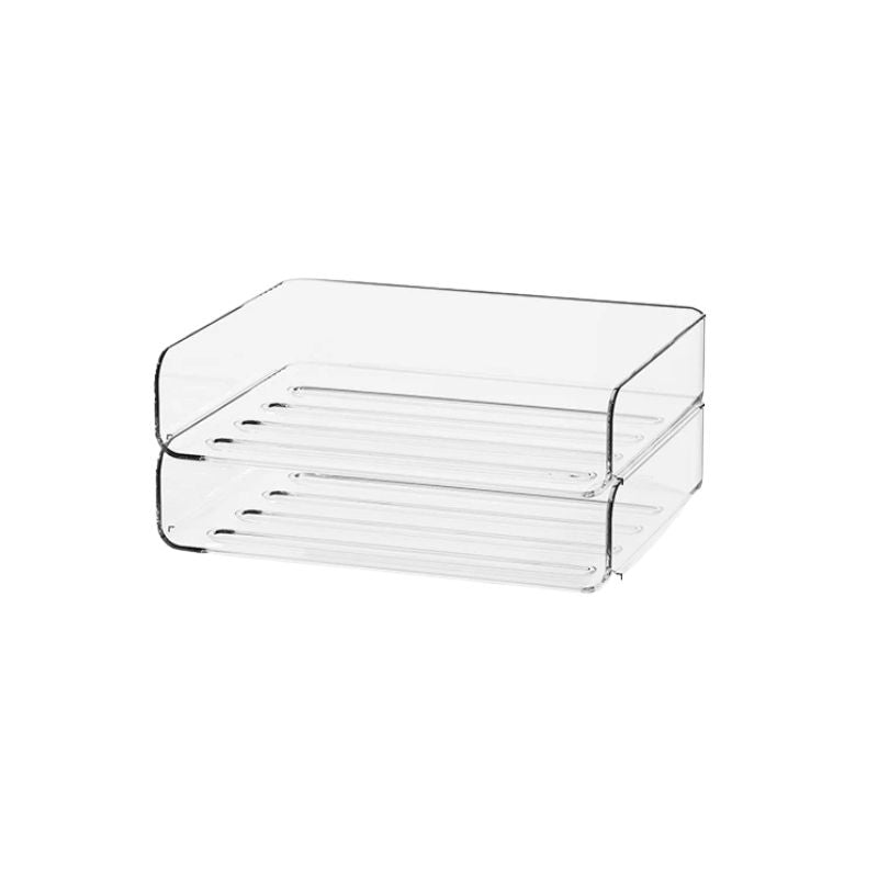 Portable 2 Tier Desk Organizer with Vertical File Holders and Pen Holder Stackable Office Storage Rack (Copy)