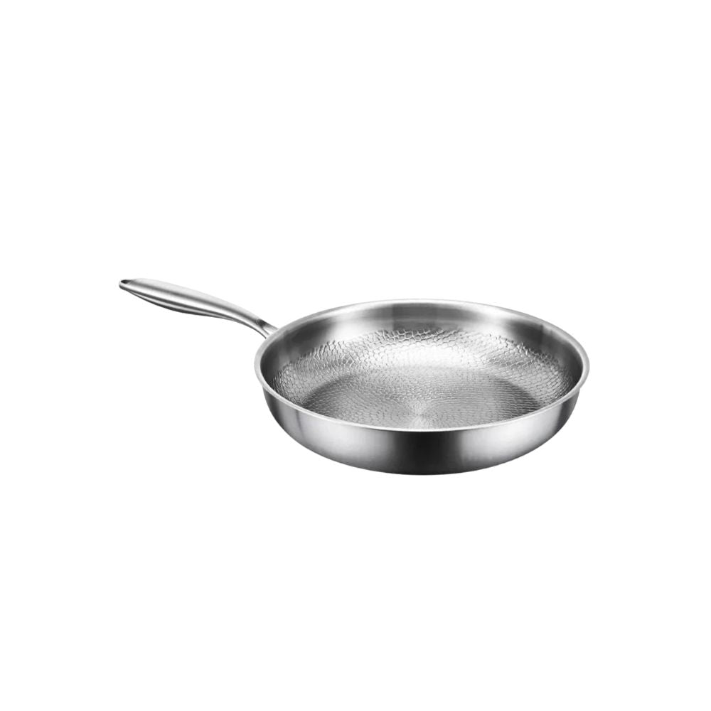 Titanium Frying Pan 28cm Hammer Pattern Uncoated Non Stick Cookware
