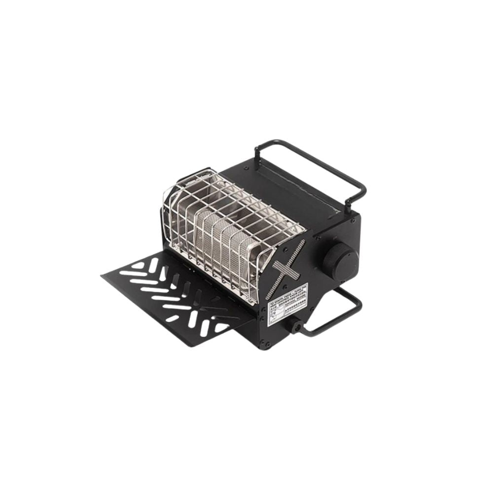 Outdoor Gas Cooker 1100W Portable 304 Stainless Steel Compact Cooking Unit - Black