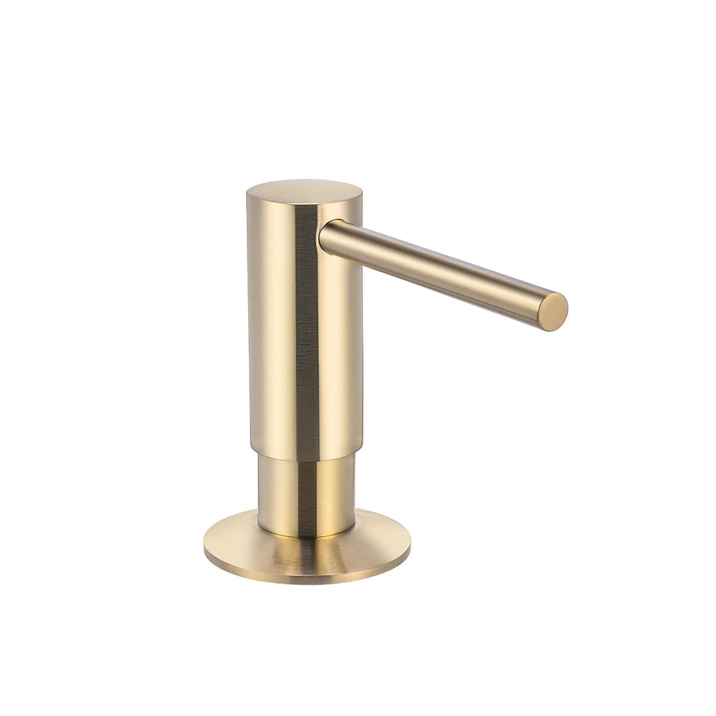 Built In Kitchen Sink Soap Dispenser with 500ml Bottle Brass Pump Liquid Soap Dispenser Kit - Black