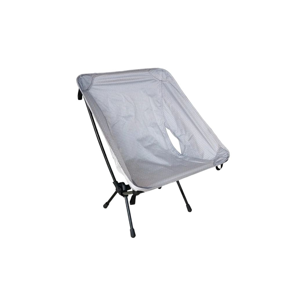 Ultralight Folding Camping Chair 650g Portable Moon Chair for Hiking Fishing Backpacking - Grey