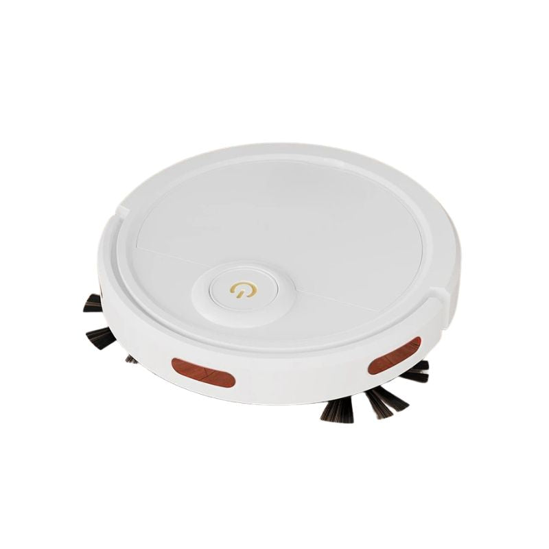 Robot Vacuum Cleaner 1200Pa 3 in 1 Wet Dry Sweeping USB Rechargeable Home Cleaner - White