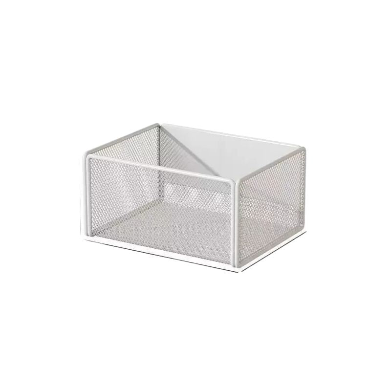 Storage Hanging Basket Steel Kitchen Shelf Organiser for Refrigerator Side Wall Mount Rack - White
