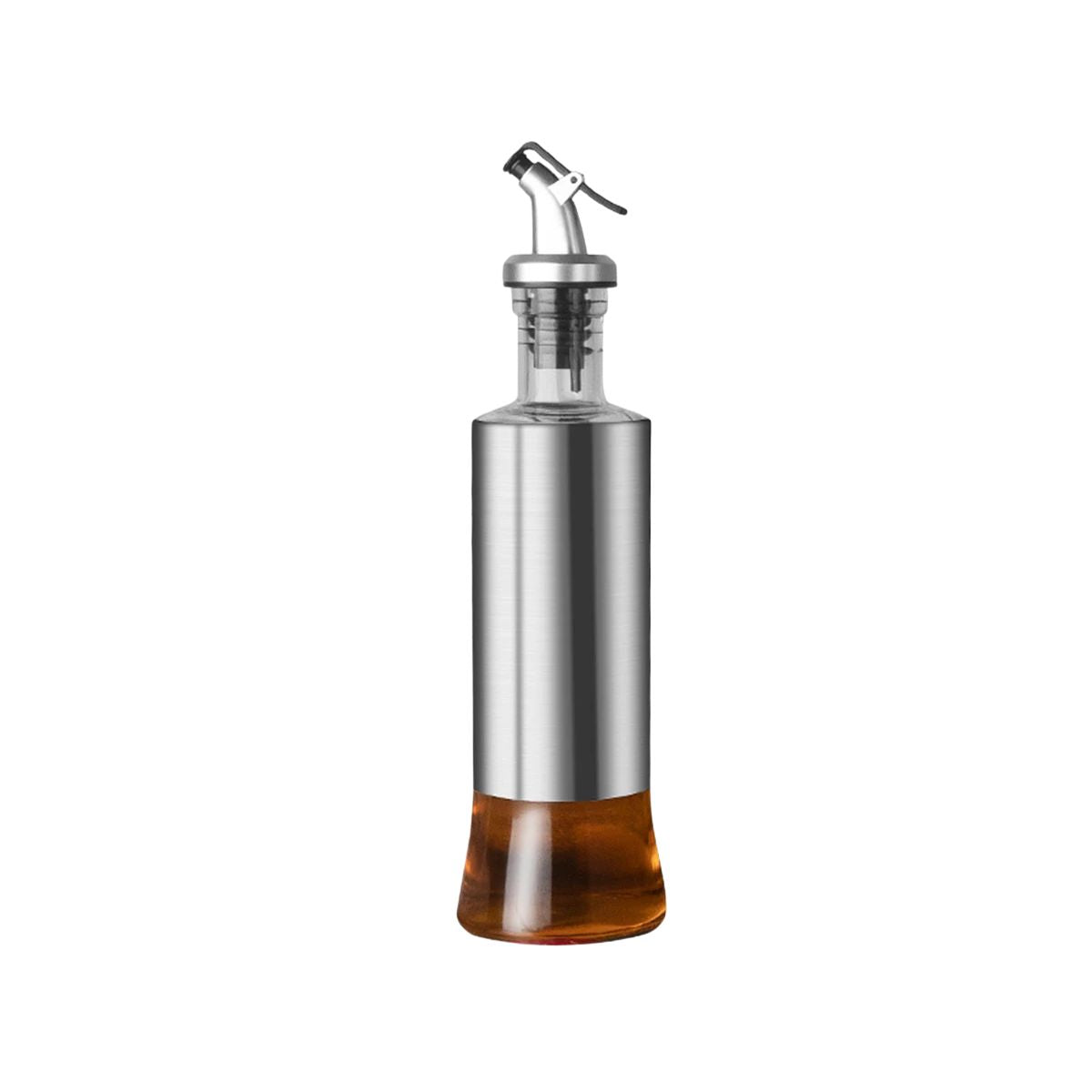 Oil & Vinegar Dispenser 300mL Stainless Steel Glass Precision Pour Bottle Leak Resistant
