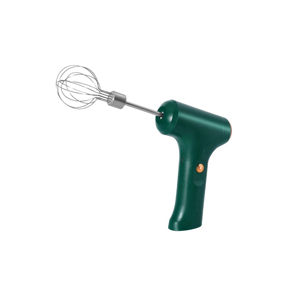Electric Hand Mixer USB Rechargeable Cordless Food Whisk with Dual Beaters One Touch Control - White