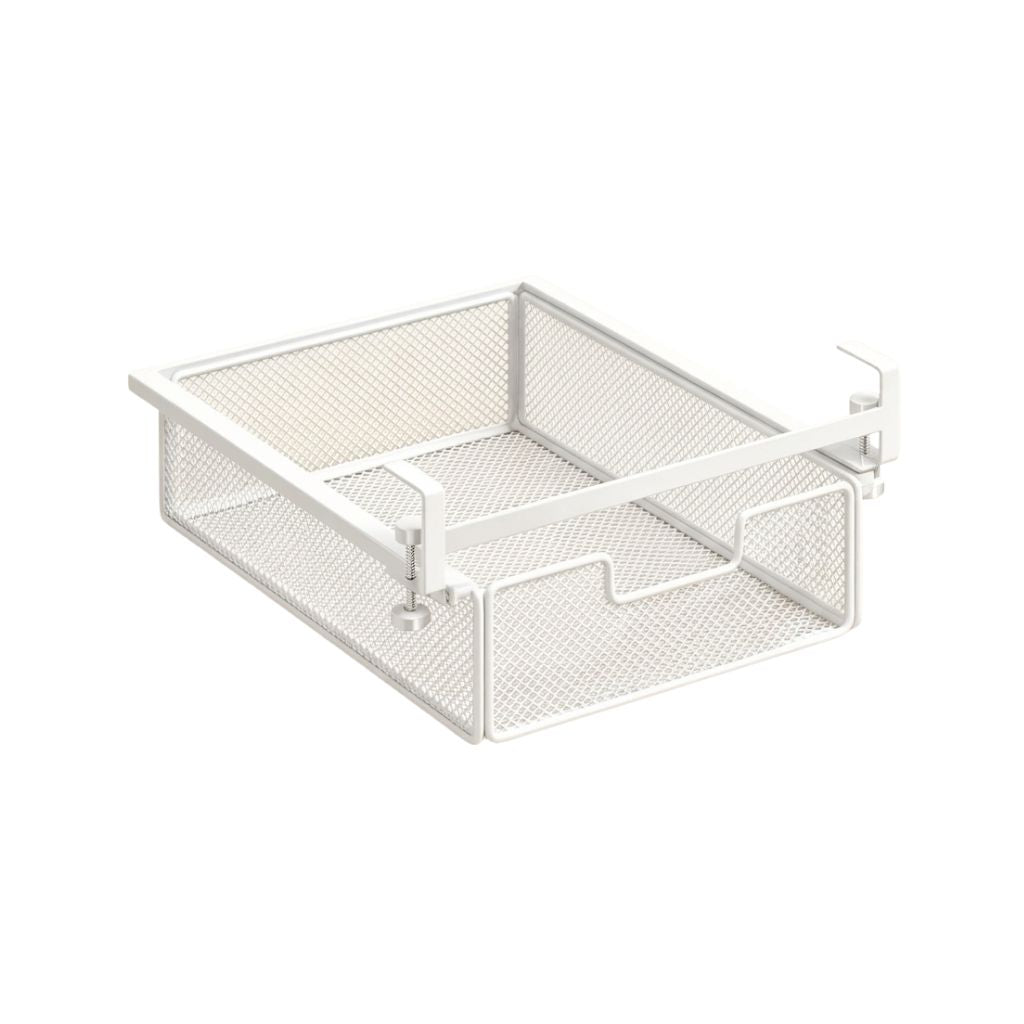 Under Desk Drawer 38 cm Slide Out Storage No Drill Clamp On Organiser - Black