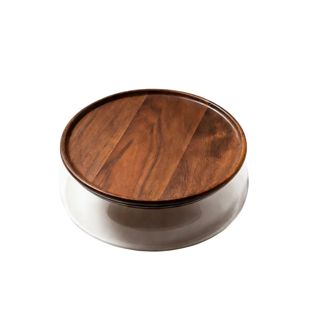 Storage Jar Portable Airtight Glass Container 2-3L with Acacia Wood Lid Large Capacity Pantry Organizer