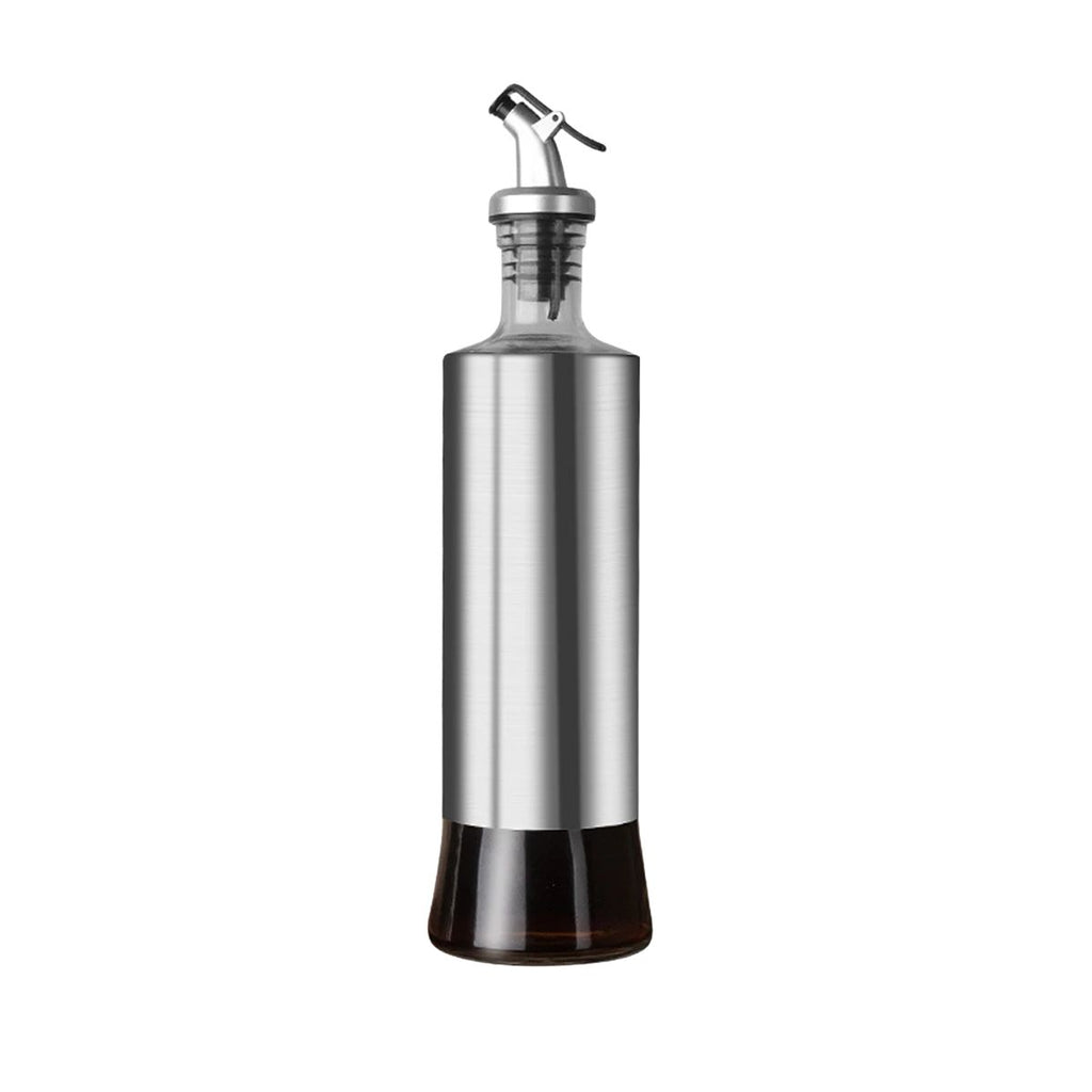 Oil & Vinegar Dispenser 500mL Stainless Steel Glass Precision Pour Bottle Leak Resistant