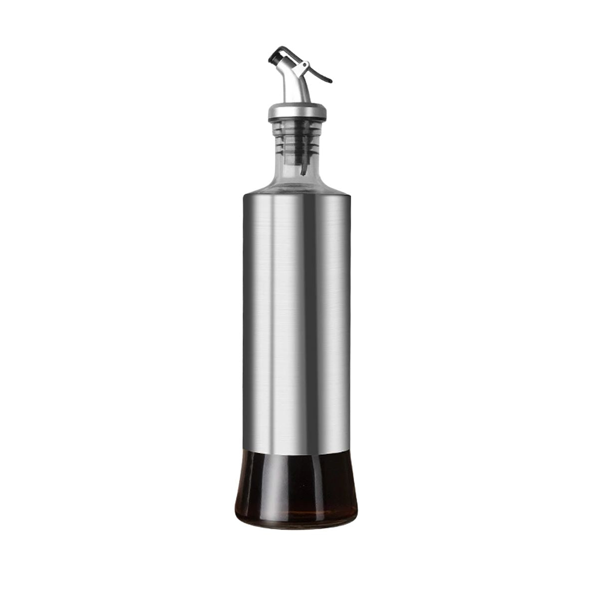 Oil & Vinegar Dispenser 500mL Stainless Steel Glass Precision Pour Bottle Leak Resistant