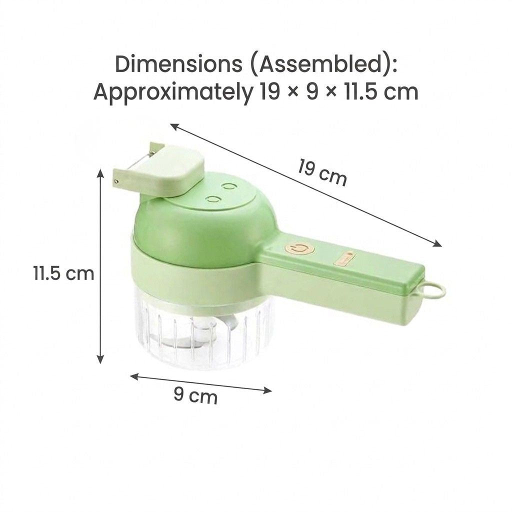 Electric Garlic Chopper 200mL 40W Rechargeable Vegetable Cutter 304 Stainless Steel Blade