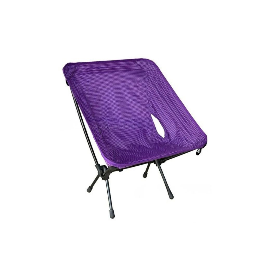 Ultralight Folding Camping Chair 650g Portable Moon Chair for Hiking Fishing Backpacking - Grey
