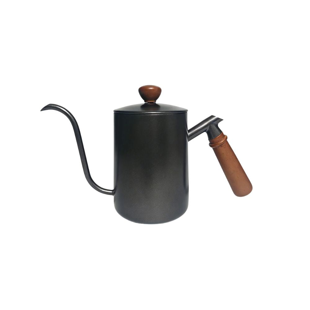 Coffee Pouring Pot 600mL Stainless Steel Gooseneck Manual Drip Brewer with Lid and Handle