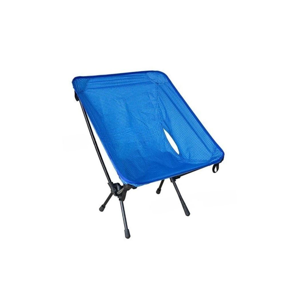 Ultralight Folding Camping Chair 650g Portable Moon Chair for Hiking Fishing Backpacking - Grey