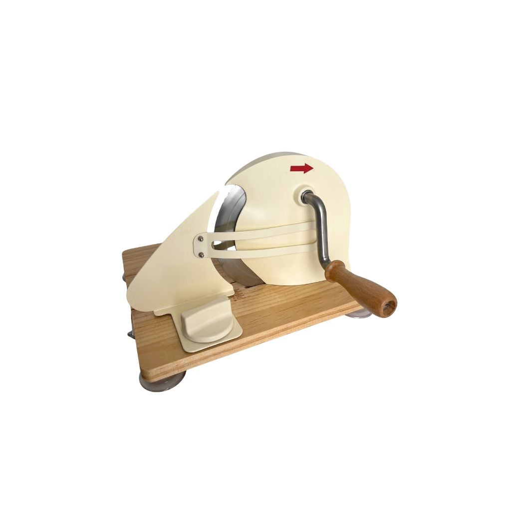 Bread Slicer Manual Adjustable 1–20mm Stainless Steel Blades Foldable Compact Kitchen - Beige