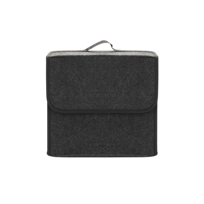 Car Boot Storage Box Foldable Felt Trunk Organiser Large Capacity Tool Holder - Grey