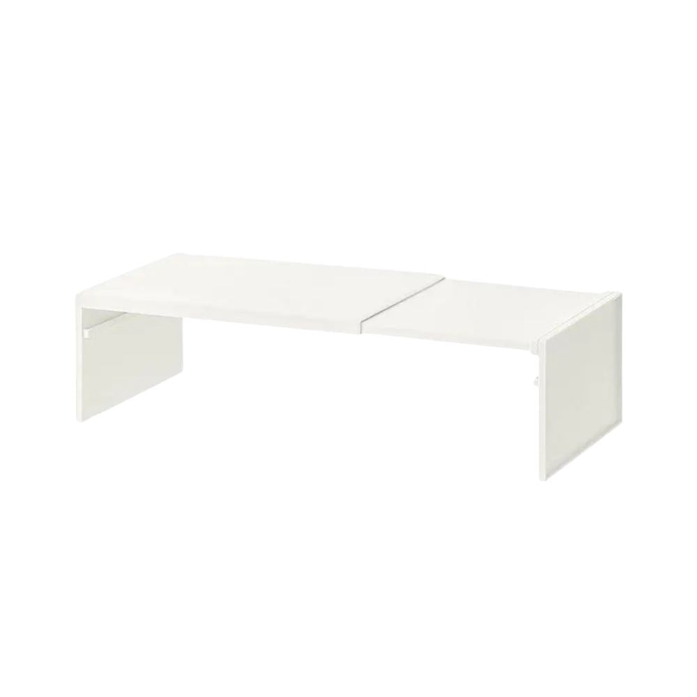 Expandable Cabinet Shelf Adjustable Countertop Storage Rack Space Saving Kitchen Organiser Bamboo Style