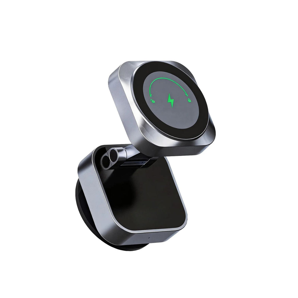 Car Wireless Charger 25W Foldable Vacuum Suction Cup Phone Holder Type C Charging Stand