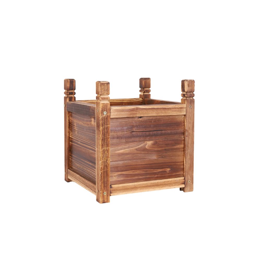 Small Wooden Raised Garden Bed Outdoor Planter Box for Vegetables Herbs Flowers and Plants
