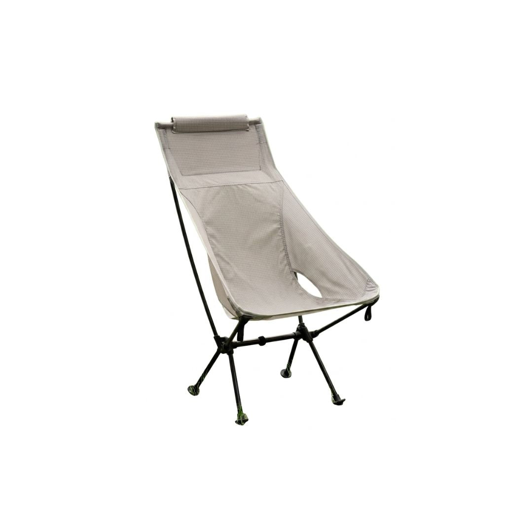 Ultralight Folding Camping Chair 830g High Back Portable Moon Chair Aluminum Alloy Outdoor Seat – Black