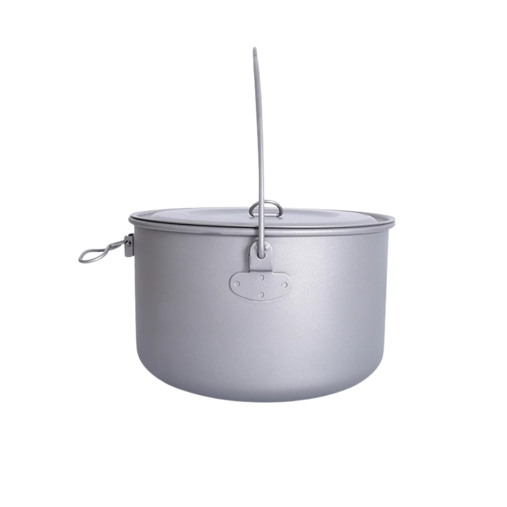 Titanium Camping Pot 2.9L Portable Hanging Cookware Ultralight Outdoor Cooking Pot