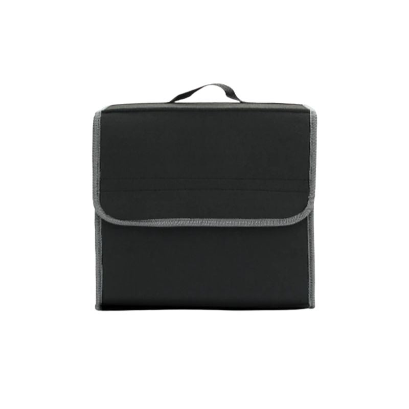 Car Boot Storage Box Foldable Felt Trunk Organiser Large Capacity Tool Holder - Black