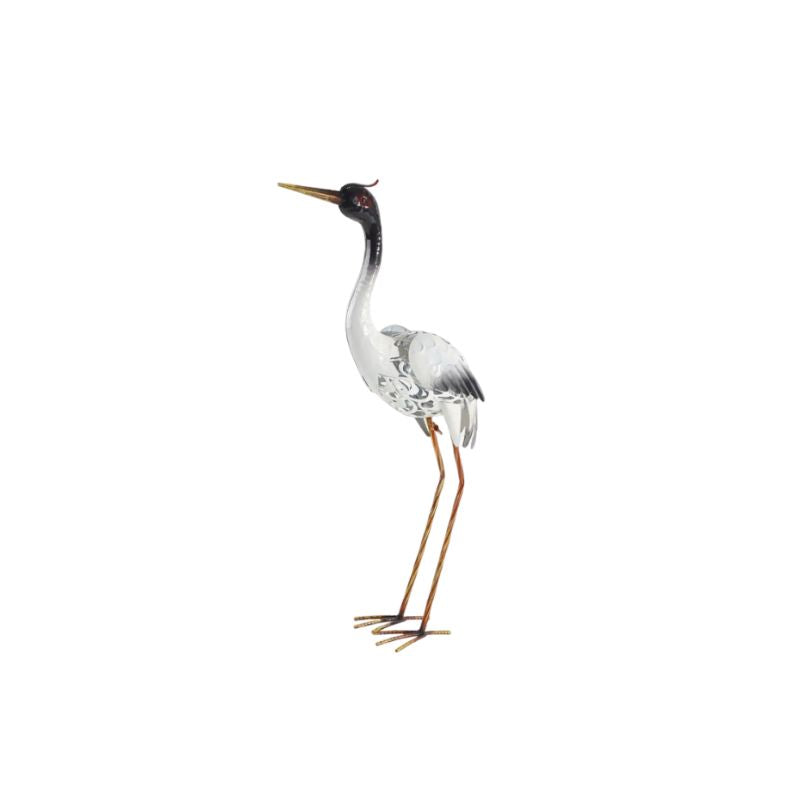 Garden Crane Statue 58cm Metal Outdoor Decorative Sculpture for Patio Pond and Courtyard