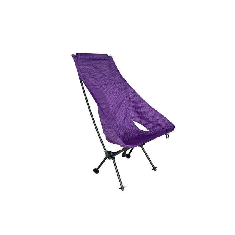 Ultralight Folding Camping Chair 830g High Back Portable Moon Chair Aluminum Alloy Outdoor Seat – Black