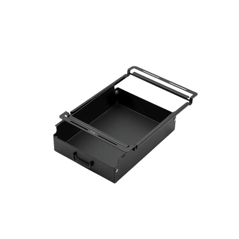 IGT 1 Unit Stainless Steel Pull Out Storage Drawer Camping Organizer Box - Black