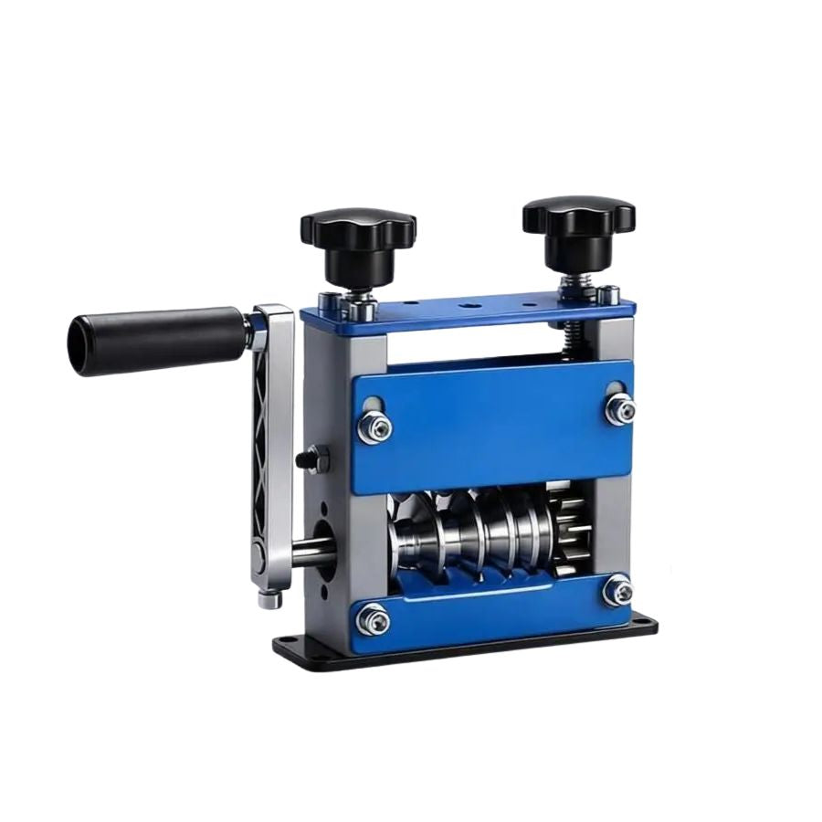 Manual Wire Stripper 1-17mm Dual Drive Cable Stripping Machine Adjustable Precision Cutting Tool - Blue