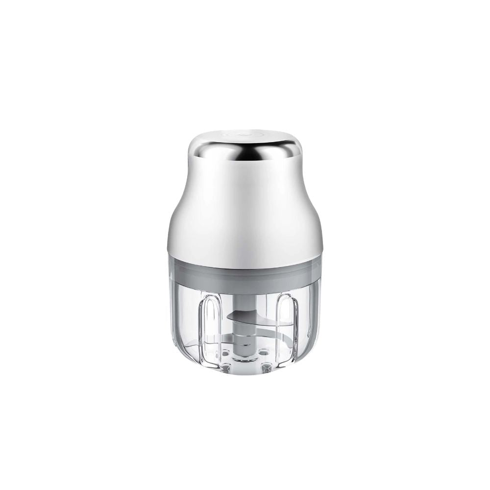 Mini Electric Food Processor 250mL USB Rechargeable Garlic Vegetable Meat Chopper - White