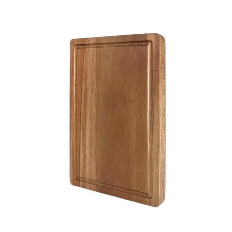 Cutting Board 26cm Wooden Kitchen Chopping Block Juice Groove Durable Food Preparation Board