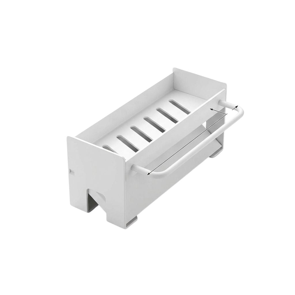 Kitchen Sponge Holder Metal Sink Caddy Drainer Rack for Bench and Sink - Silver