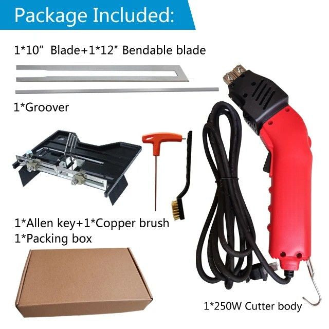 Foam Cutter 250W Electric Styrofoam Cutting Tool with 25.4cm Blade Bendable Blade Portable Set