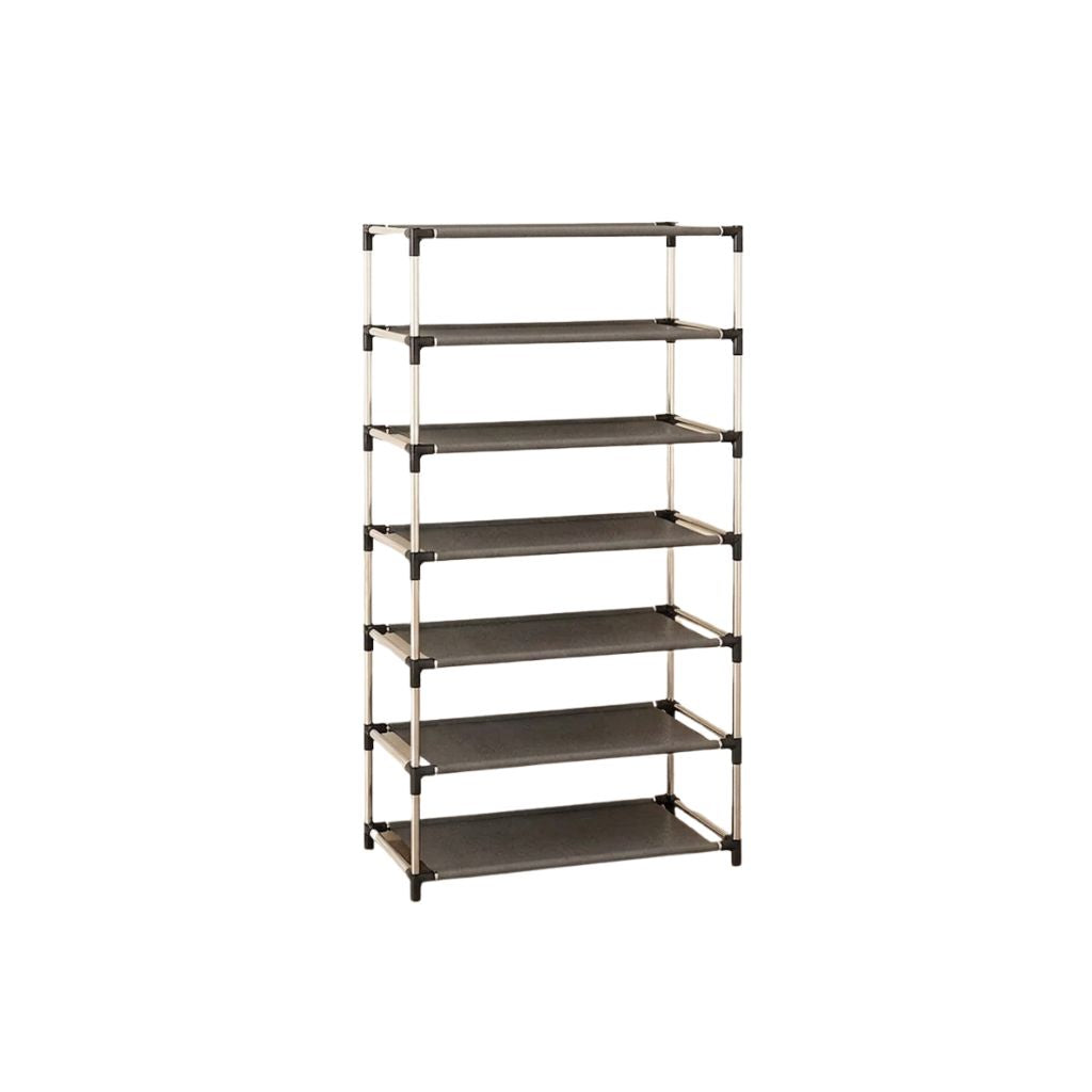 Shoe Rack 7 Layers Metal Footwear Storage Shelf Space Saving Home Stand