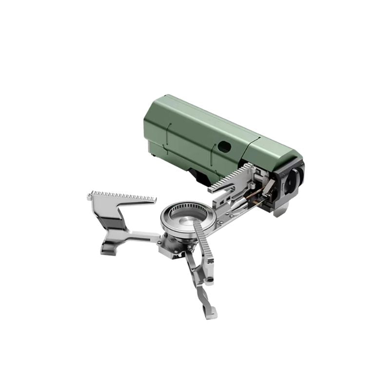 Camping Gas Stove 2670W Portable Folding Butane Burner Cooking System - Green