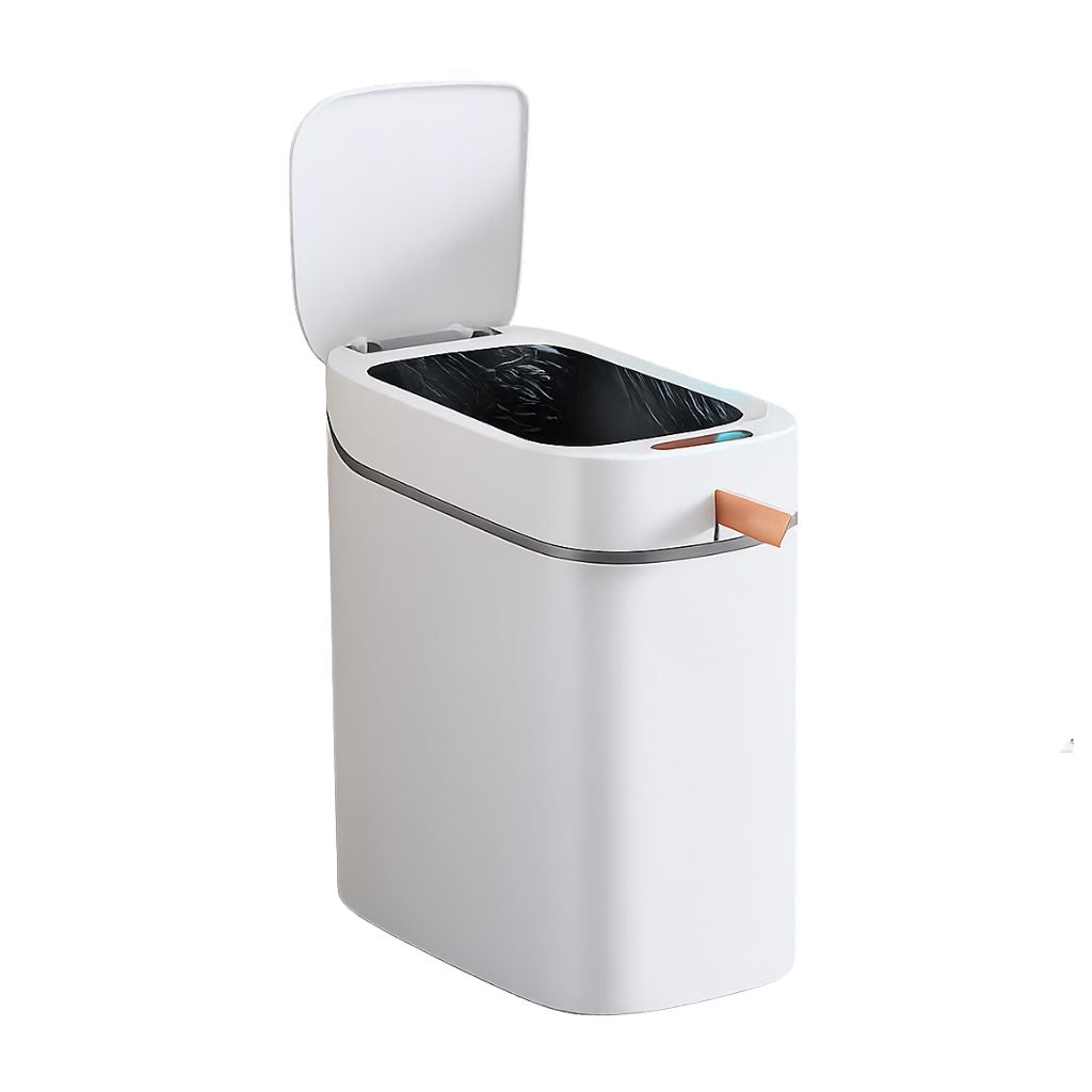 Trash Can 30 Bag Set Rechargeable Sensor Lid Auto Bag Fitting Wall Mount or Floor Standing Rectangular Bin