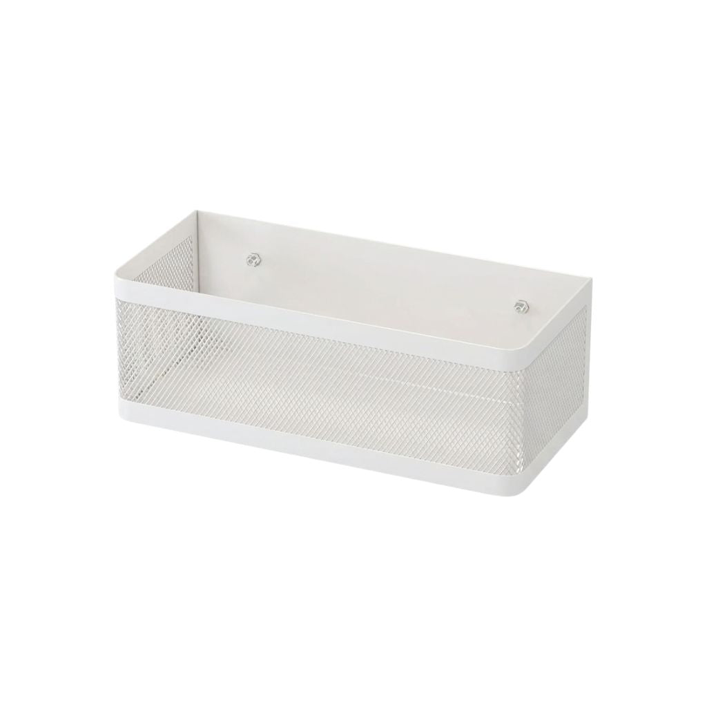 Refrigerator Storage Rack Metal Hanging Basket No Drill Kitchen Organiser - White